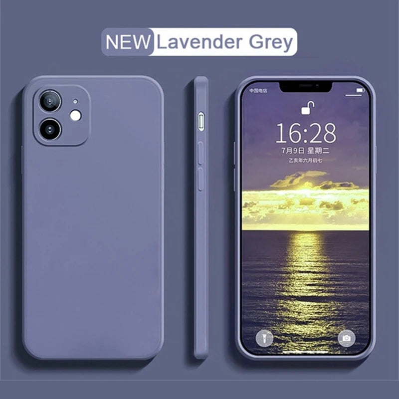 Original Liquid Silicone Phone Case For iPhone 17 16 15 14 13 11 12 15 Pro Max Mini X XR XS 7 8 Shockproof Back Cover