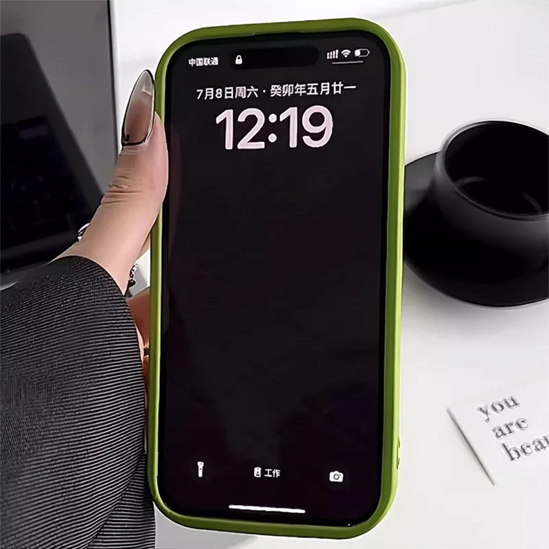 Liquid Silicone Case For iPhone 16 Pro Case iPhone 17 Pro Max 16 13 14 15 12 11 ProMax 17 Air 16 15 Plus Floral Shockproof Cover