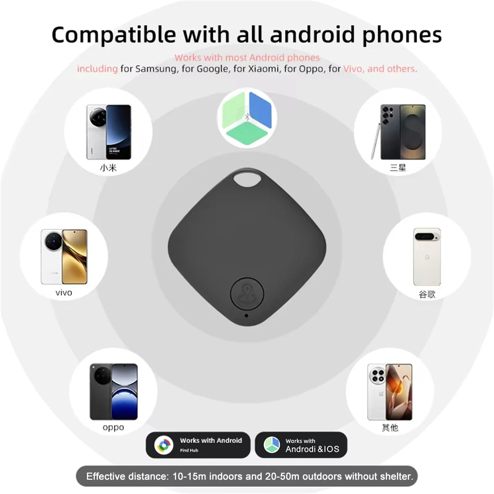 Smart Bluetooth GPS Tracker Tag Anti-Lost Reminder Compatible with Android IOS Car Key Pet Finder Rated Locator