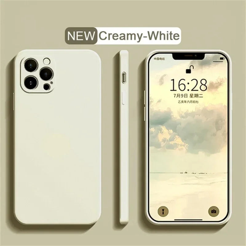 Original Liquid Silicone Phone Case For iPhone 17 16 15 14 13 11 12 15 Pro Max Mini X XR XS 7 8 Shockproof Back Cover