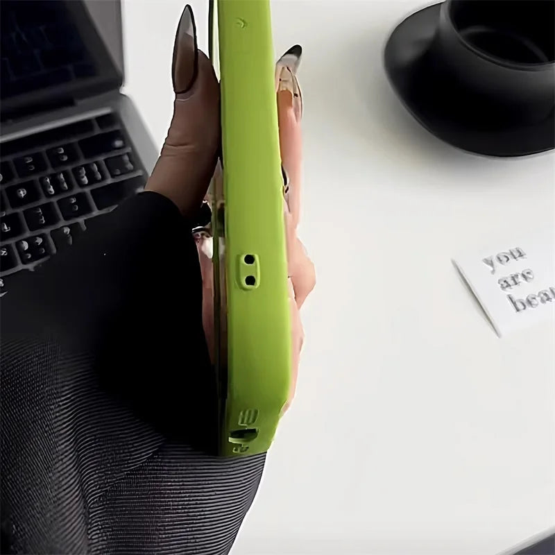 Liquid Silicone Case For iPhone 16 Pro Case iPhone 17 Pro Max 16 13 14 15 12 11 ProMax 17 Air 16 15 Plus Floral Shockproof Cover